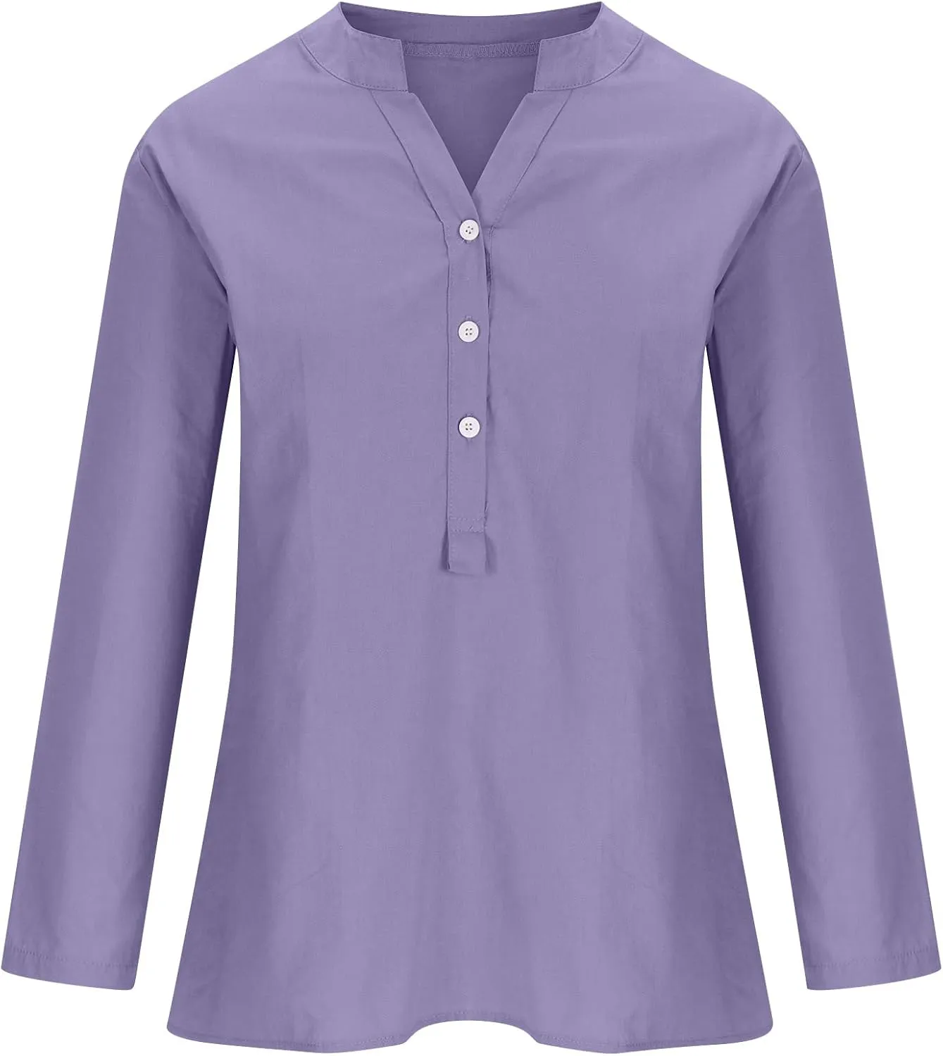 Women's Plus Size Cotton Linen Dress Tops Button Up Shirts Dress Casual Fall Blouse to Wear with Leggings