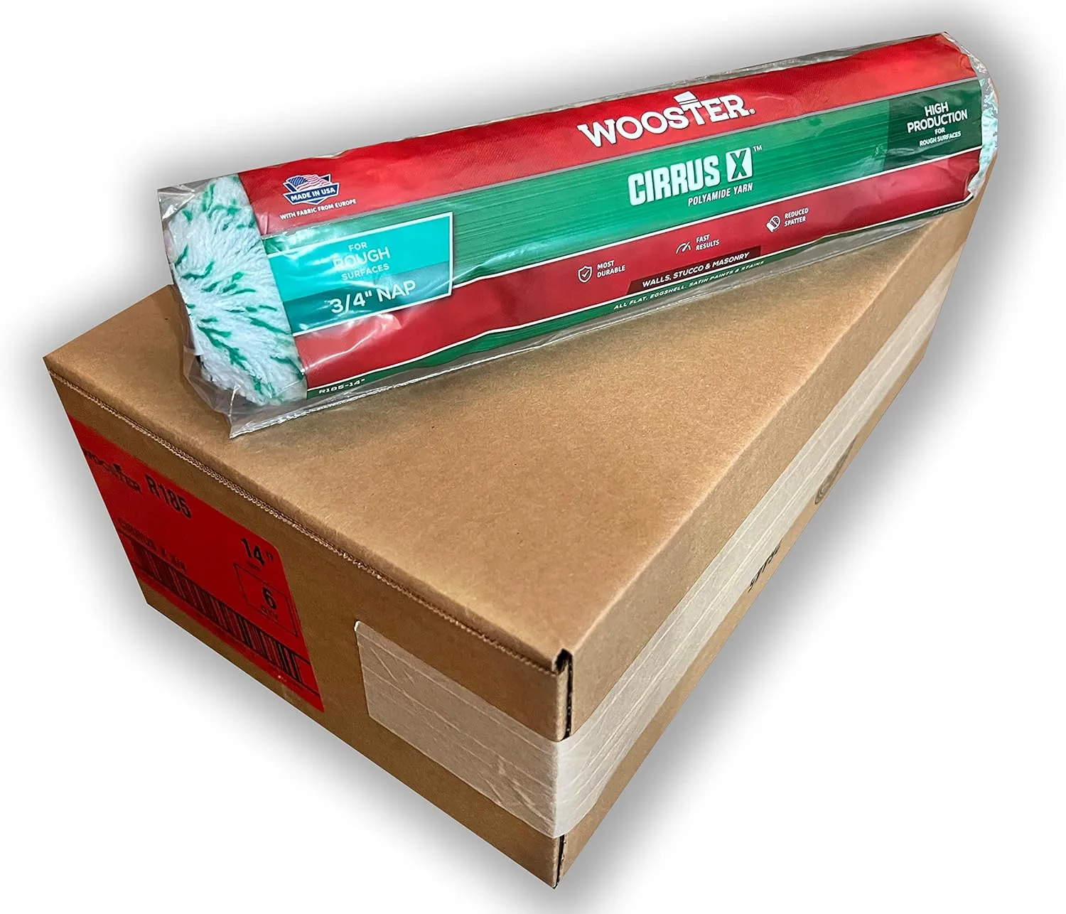 Wooster Brush 18 Inch R185 Cirrus X 3/4 Nap - Pack of 6