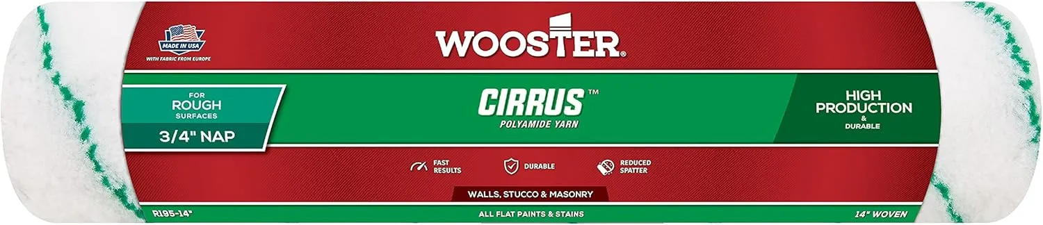 Wooster Brush R195-14 Cirrus Nap Roller, 3/4-Inch