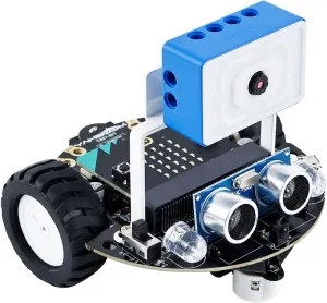 Yahboom Microbit Robot Car Remote Control,Esp32 Camera Module,Line Tracking, Ultrasonic,Tracking Sensor,Infrared Receiver,Searchlight,Programming for Kids STEM (Without V2)…