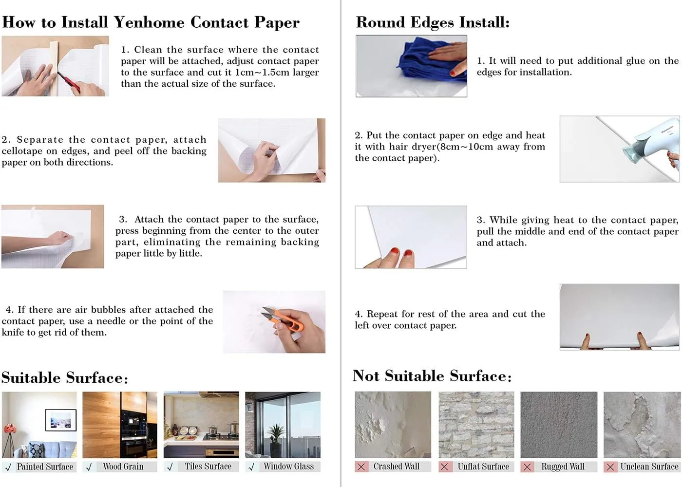 Yenhome 24" x 394" Silver Brush Stainless Steel Contact Paper for Appliances Removable Self Adhesive Contact Paper Silver Peel and Stick Wallpaper Waterproof Drawer Shelf Liner for Kitchen Cabinets