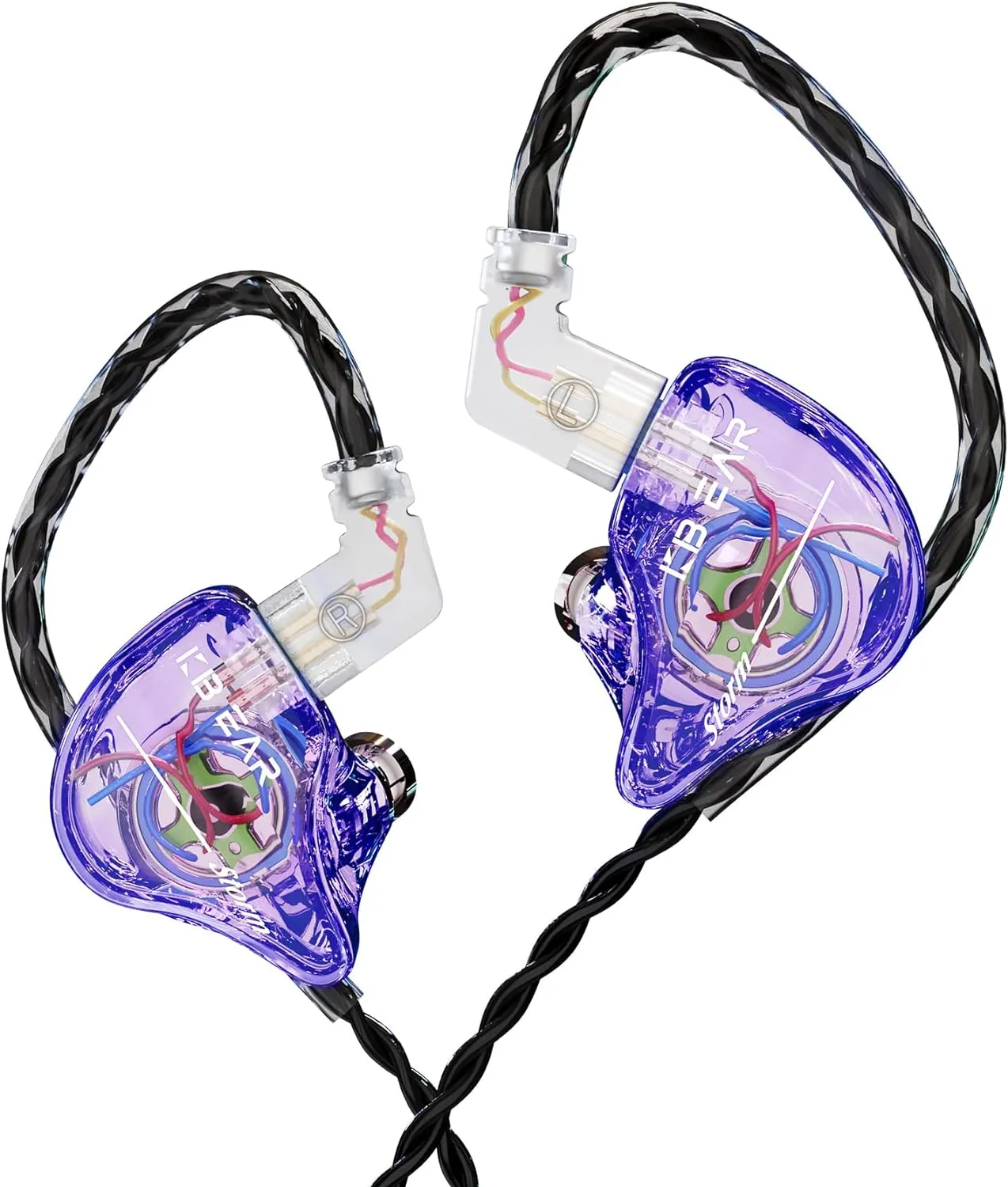 YINYOO KBEAR Storm Earphones in Ear Monitor for Singers Drummers Musicians Bassists, Hi Res Wired Earbuds in Ear Headphones Custom IEM, Detachable OFC Silver-Plated Cable Auriculares