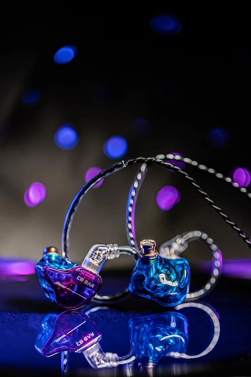 YINYOO KBEAR Storm Earphones in Ear Monitor for Singers Drummers Musicians Bassists, Hi Res Wired Earbuds in Ear Headphones Custom IEM, Detachable OFC Silver-Plated Cable Auriculares