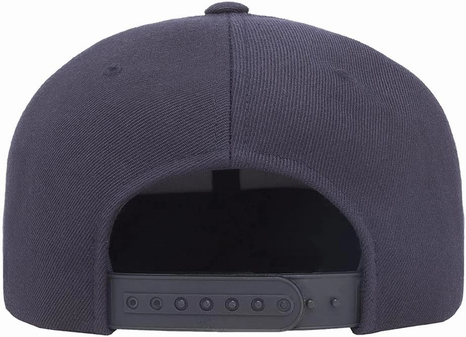 Yupoong Classics 6 Panel Premium Snapback Flatbill Hat OSFA Bundle with THP Hat & Clothing Brush