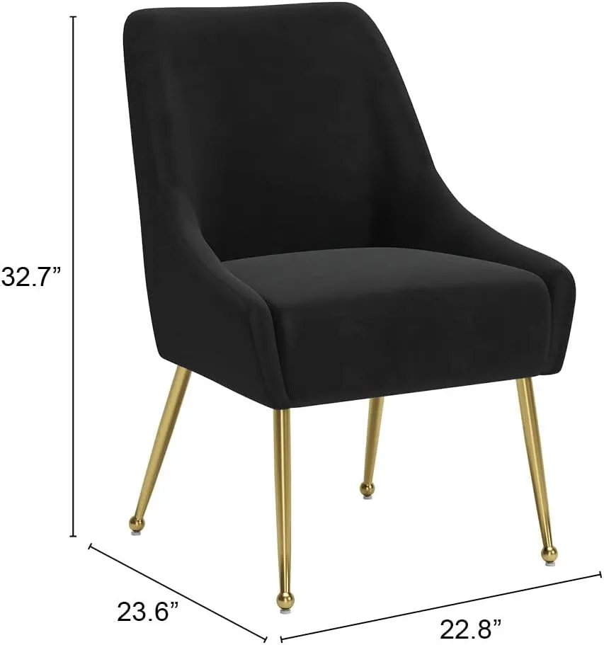 Zuo Maxine Dining Chair Black & Gold