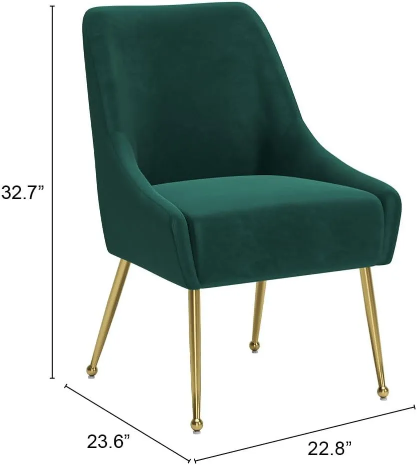 Zuo Maxine Dining Chair Green & Gold