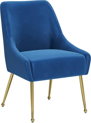 Zuo Maxine Dining Chair Navy Blue & Gold