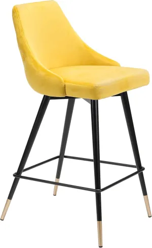 Zuo Piccolo Counter Stool Yellow
